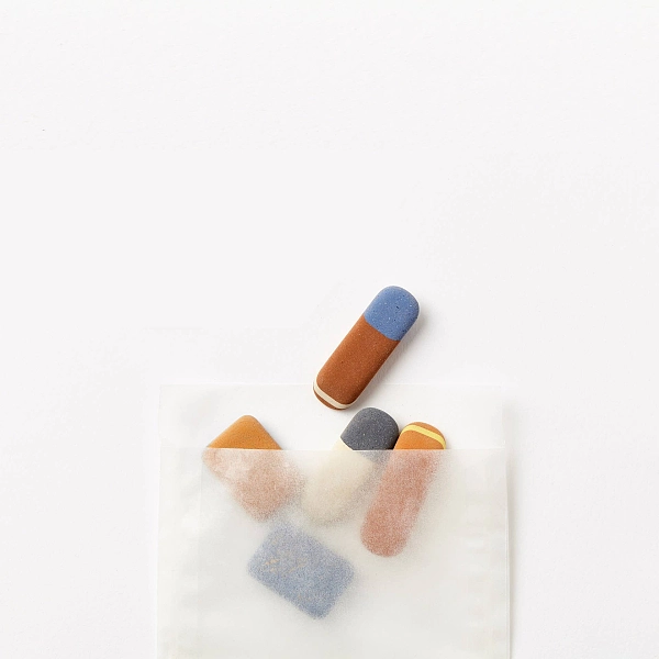 一套5个卵石擦除器