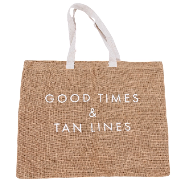 黄麻海滩手提袋