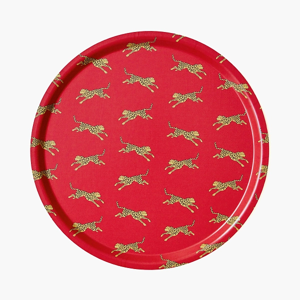 红豹圆形托盘 - 38 cm
